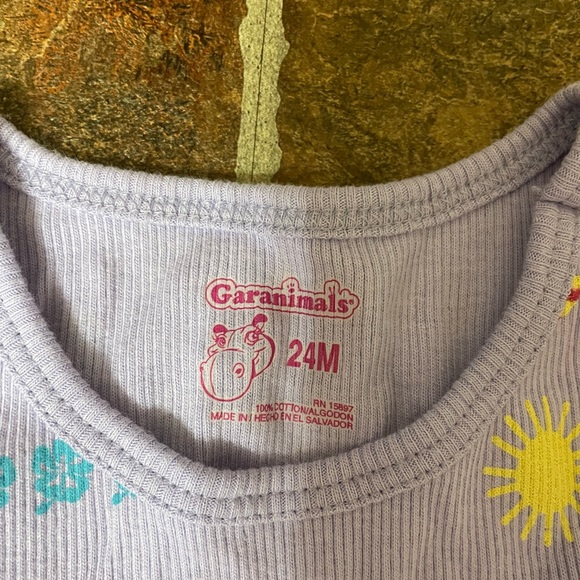 Little Girl’s Garanimals Beach Theme Tank Top + Shorts Set Size 24 Months - Picture 4 of 6